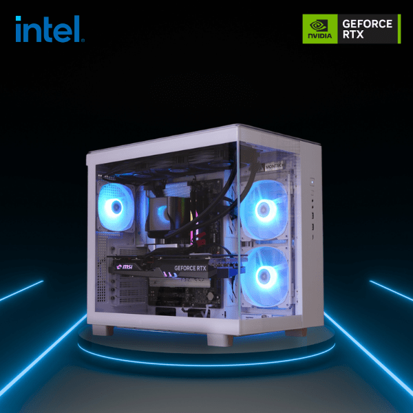 Vektra RDY King 65 Pro White Intel Gaming PC - Intel Core CPU, Nvidia GeForce RTX, 32GB DDR5 RAM, 1TB Gen4 SSD, AIO Liquid Cooled, Windows 11 Pro, 2 Years Warranty - Vektra Computers LLC Vektra RDY King 65 Pro White Intel Gaming PC - Intel Core CPU, Nvidia GeForce RTX, 32GB DDR5 RAM, 1TB Gen4 SSD, AIO Liquid Cooled, Windows 11 Pro, 2 Years Warranty - Vektra Computers LLC